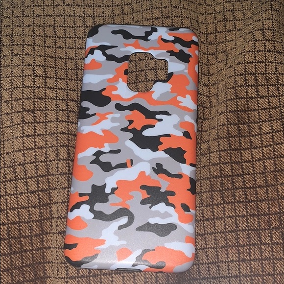 samsung s9 velvet caviar orange camo phone case - Picture 1 of 2